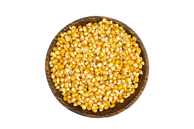烹饪把玉米粒放在碗里做爆米花农业营养干