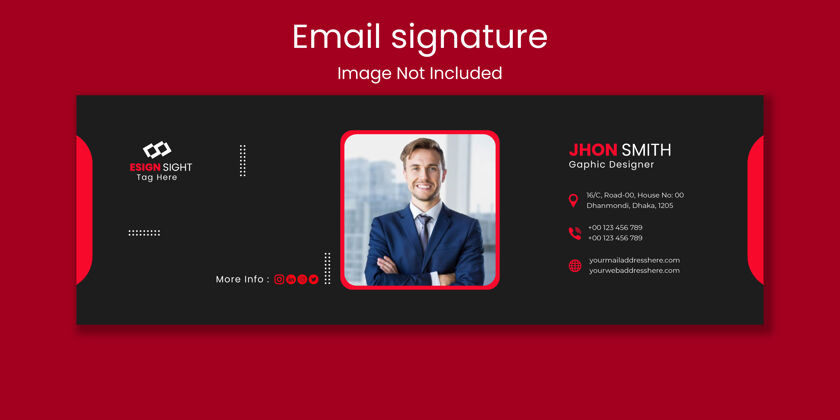 签名个人电子邮件签名模板设计电子邮件签名邮件签名横幅