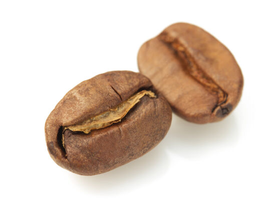 咖啡咖啡豆是白色的顶部粉末地面