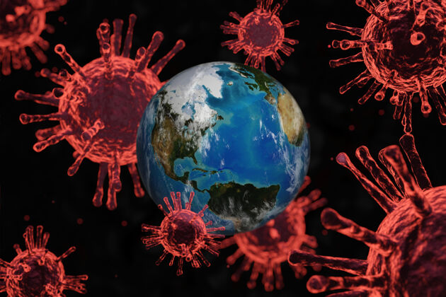 细菌冠状病毒细胞遍布全球大流行流行病世界