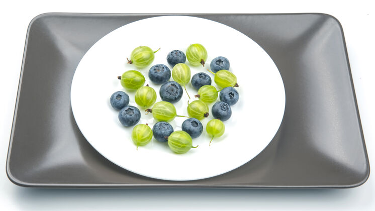 蓝莓很多新鲜的不同的浆果有用维生素保健食品水果健康蔬菜早餐自然越橘醋栗