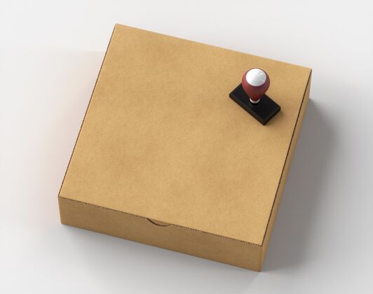 高角度邮票和盒子的组成标签安排标签盒子