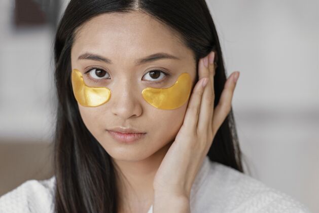 健康亚洲女人用眼罩卫生健康女性