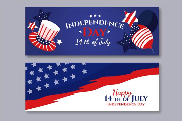 美国七月四日-独立日横幅布景独立宣言美国7月4日