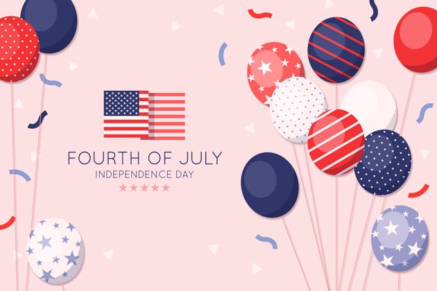 壁纸七月四日-独立日气球背景独立宣言独立日背景独立日