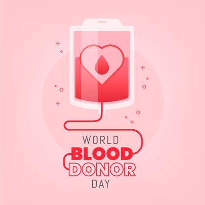 梯度世界献血日插画献血者世界献血者日庆祝