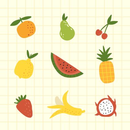 美味手绘水果系列食品分类手绘