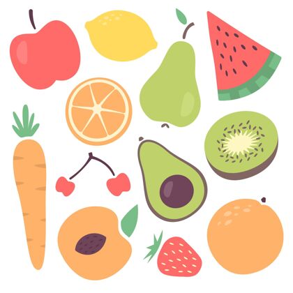 水果收藏有机扁桃系列插图健康美味收藏