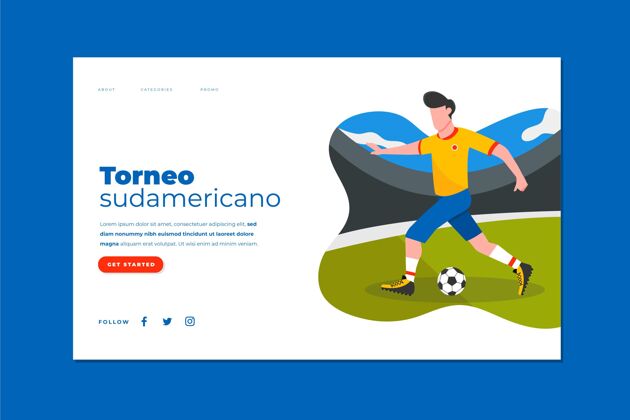 事件平面南美足球登陆页模板网页模板足球足球