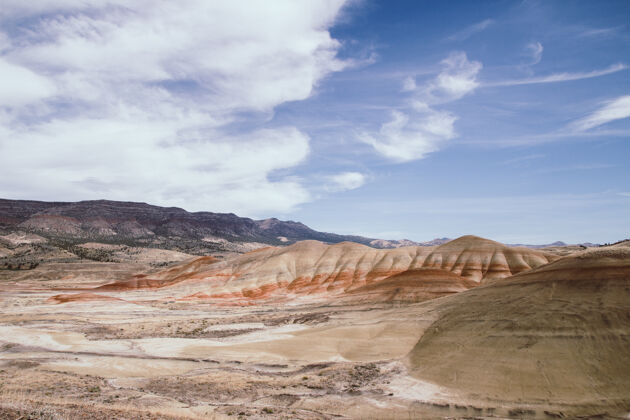 表面美丽的拍摄一个大纹理沙漠与沙堆光景观公园