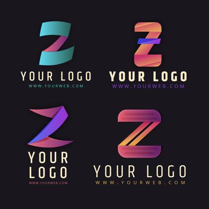 标识渐变#z字母标志套装标识模板公司企业