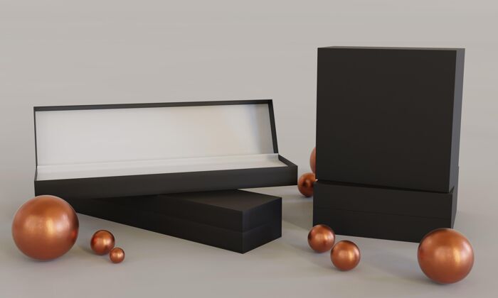 豪华珠宝包装展示模型包装盒实物模型珠宝盒