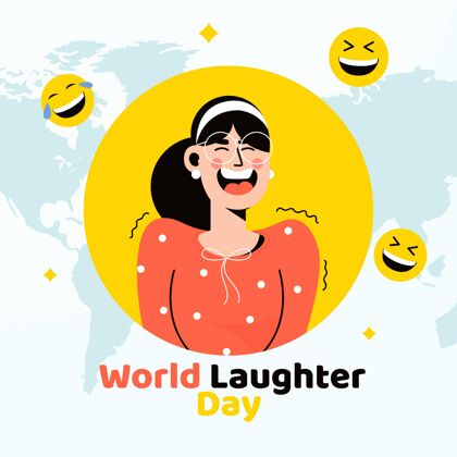 平面设计平面世界欢笑日插画5月2日活动全球