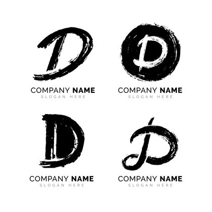 Brand手绘d标志系列公司Logo手绘identity