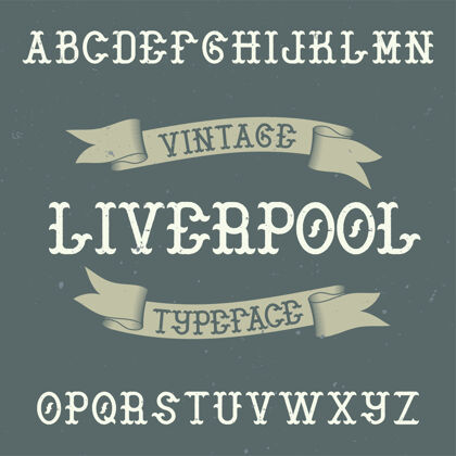 制造复古标签字体命名利物浦字母Typescript字体