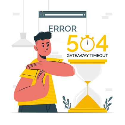 网站504错误网关超时？概念图错误服务器浏览器