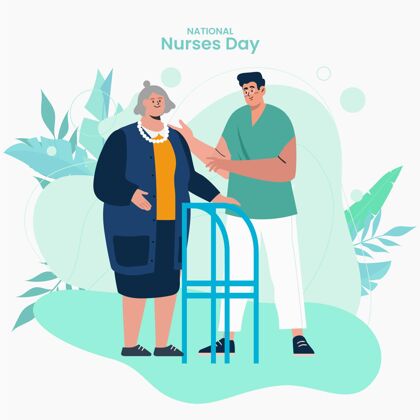 全球平面全国护士节插画全国护士日国际平面