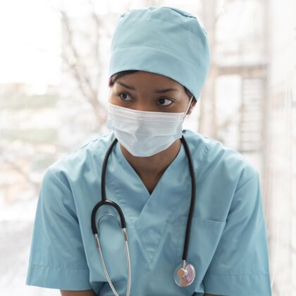职业戴着面罩的中枪女人保健专业人士医生保健