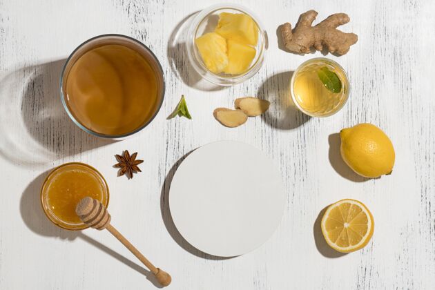 茶配上美味的发酵饮料成分健康排列