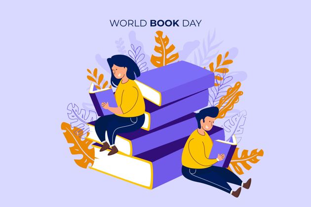 世界图书日手绘世界图书日插图故事世界图书和版权日小说