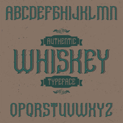 设置复古标签字体命名威士忌字体表达趋势