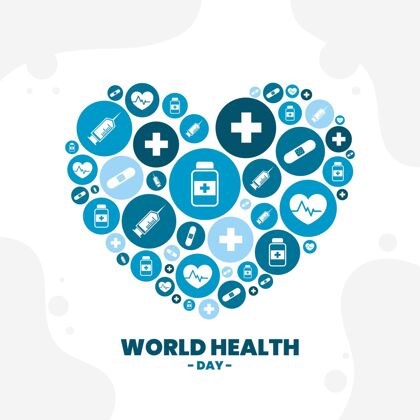 健康平面世界卫生日庆祝插画医疗保健4月7日健康