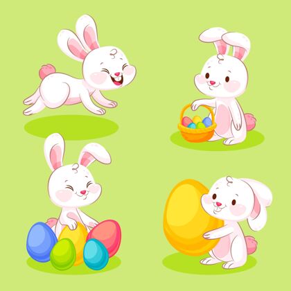 包复活节兔子系列收集单位兔子