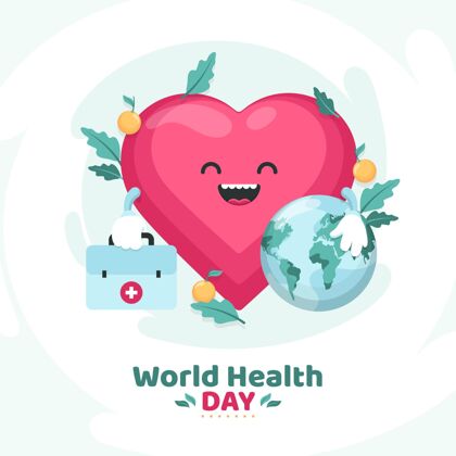 全球世界卫生日插图平面设计世界卫生组织国际