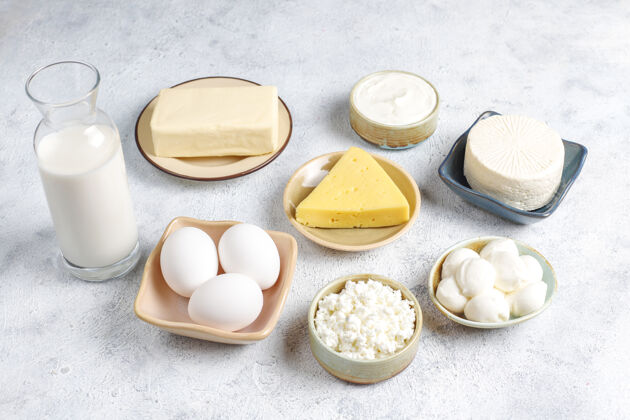 特写新鲜乳制品自然健康马苏里拉奶酪