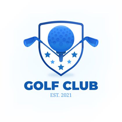 Hallmark梯度高尔夫标志模板游戏商标符号