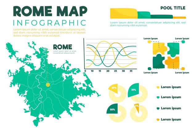 国家罗马地图信息图旅游信息图手绘