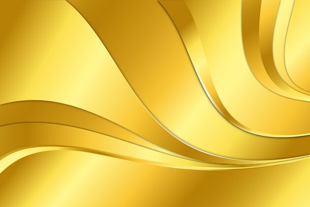 金色平滑的金色波浪壁纸简约金色壁纸