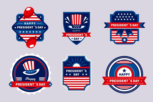 总统日标签徽章套装美国总统徽章