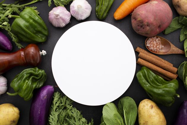食品健康蔬菜概念模型俯视图美食水平食品