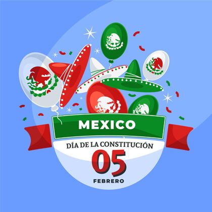 二月画墨西哥？有元素的宪法日第五权利墨西哥