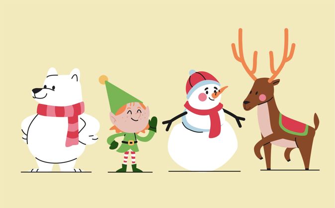 事件平面设计圣诞人物系列欢乐文化快乐
