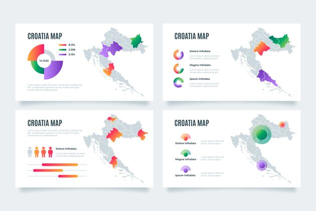 模板梯度地圖信息圖數(shù)據(jù)克羅地亞圖形