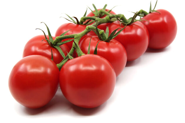 颜色西红柿隔离红色西红柿放在桌子上西红柿枝分支机构食品成熟的配料