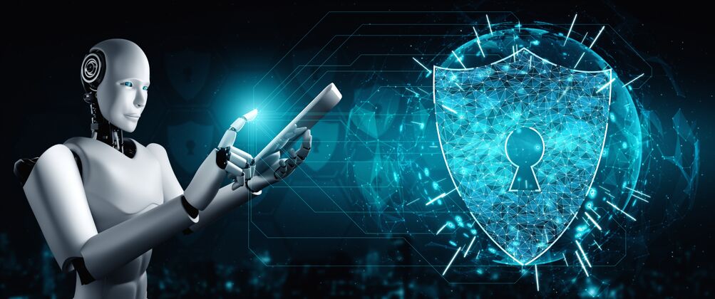 安全Ai机器人利用网络安全保护信息隐私机密加密信息
