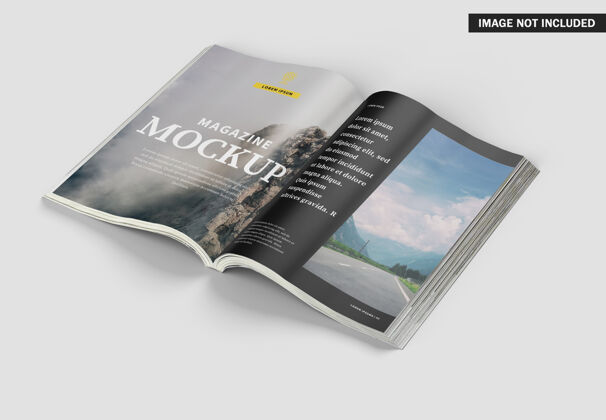 展示美丽的杂志封面模型设计渲染小册子封面