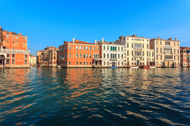 度假意大利威尼斯格兰德运河风景威尼斯水城市景观