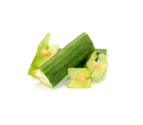 自然鼓槌图像中 有些已剥皮的鼓槌片呈白色背景辣木是赫伯的食物蔬菜棒营养