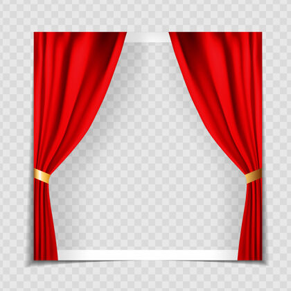 横幅红色电影窗帘相框模板表演窗帘剧院