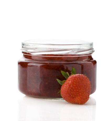 浆果白色草莓酱水果罐子罐子