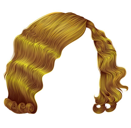 头发时髦女人的头发是亮黄色的颜色复古风格卷发真实3d女性化假发卷发