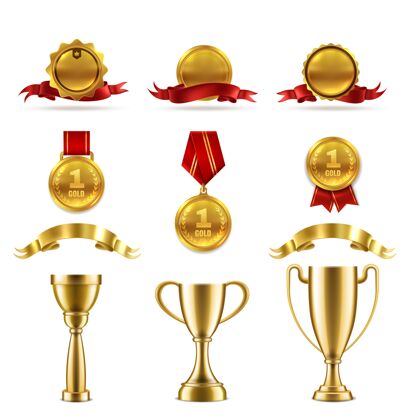 奖杯运动或比赛奖杯套装成功奖牌比赛