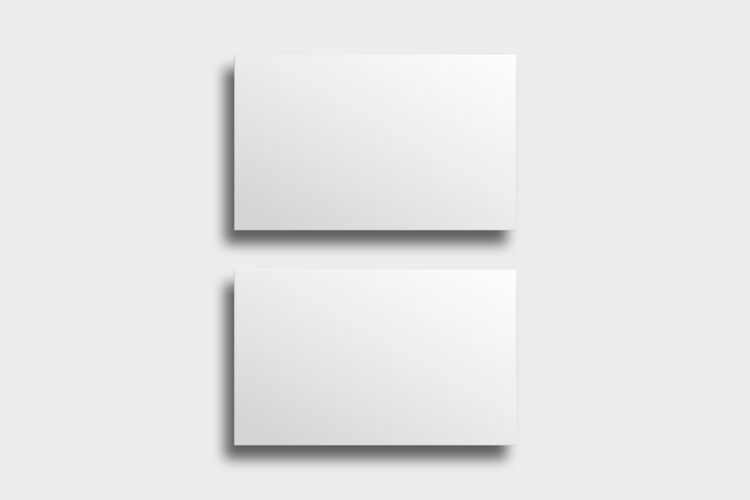 平面图空白名片设计 白色调 前后视图名片公司名称空白名片