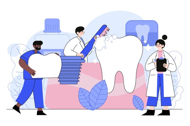 口腔健康牙科护理概念图口腔卫生口腔医学牙齿护理