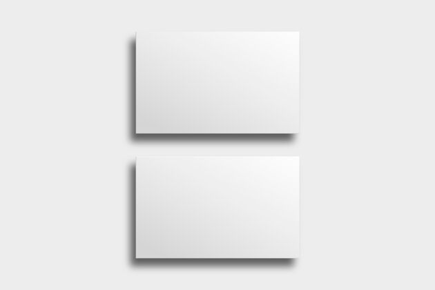 平面图空白名片设计 白色调 前后视图名片公司名称空白名片