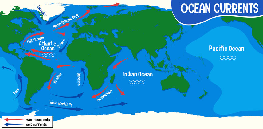 南方世界地图上的洋流美国地球地球